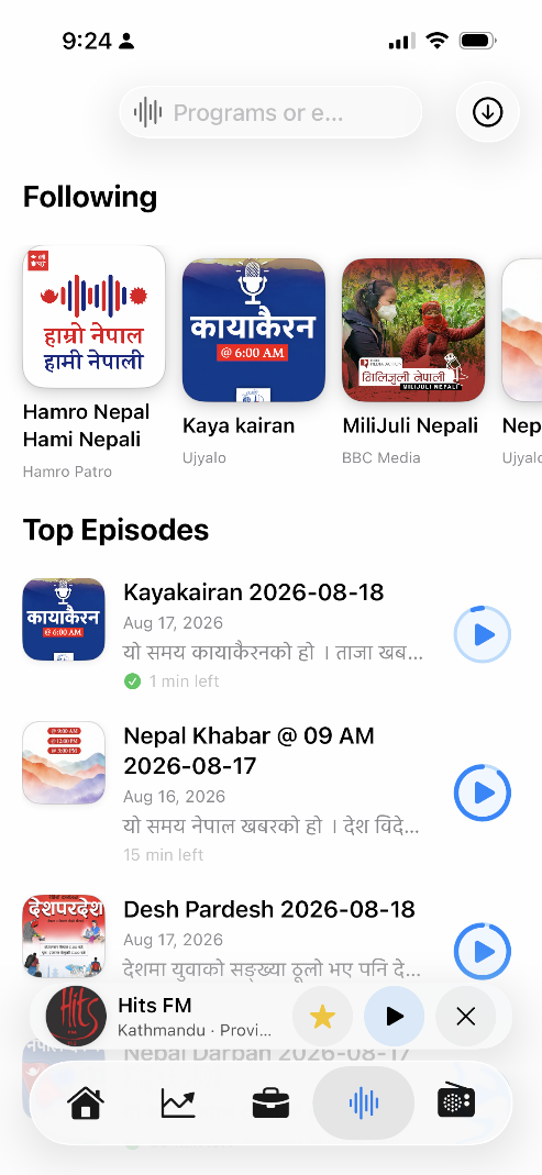NepalToday podcast programs and episodes on iPhone